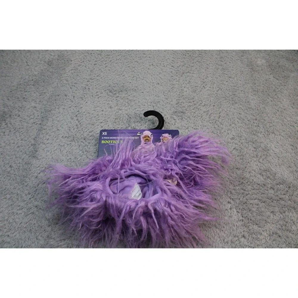 Bootique Purple Shaggy Monster Dog Costume 2-Piece Set XS Halloween